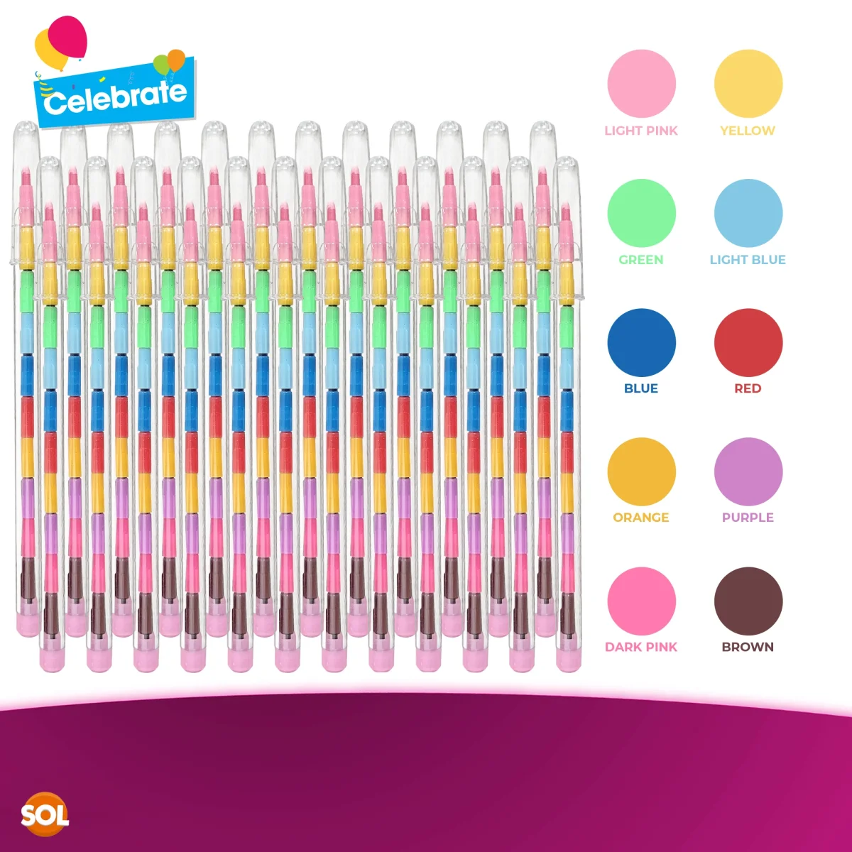 Rainbow Swap Point Crayons Twistable Mess-Free Colouring | 48 Pack - Image 8